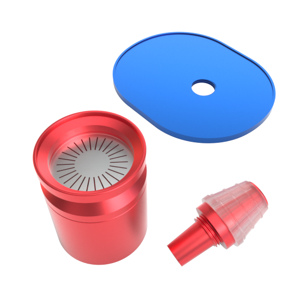 StüNdenglass Infusion Chamber Assembly - Blue And Red