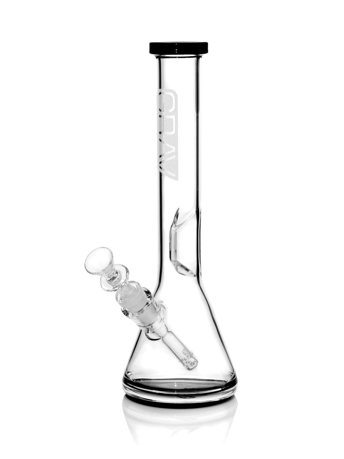 Grav® Medium, Black Accent Beaker Base Water Pipe