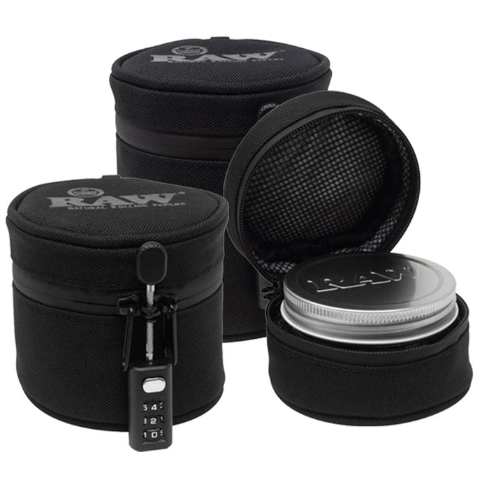 Raw Smell Proof Jar & Cozy W/ Lock